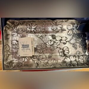 Wendell August Floral Metal Tray